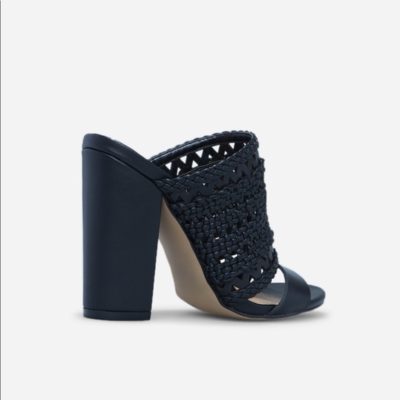 Shoedazzle Cellie Woven Block Sandal Heels - Picture 3 of 10